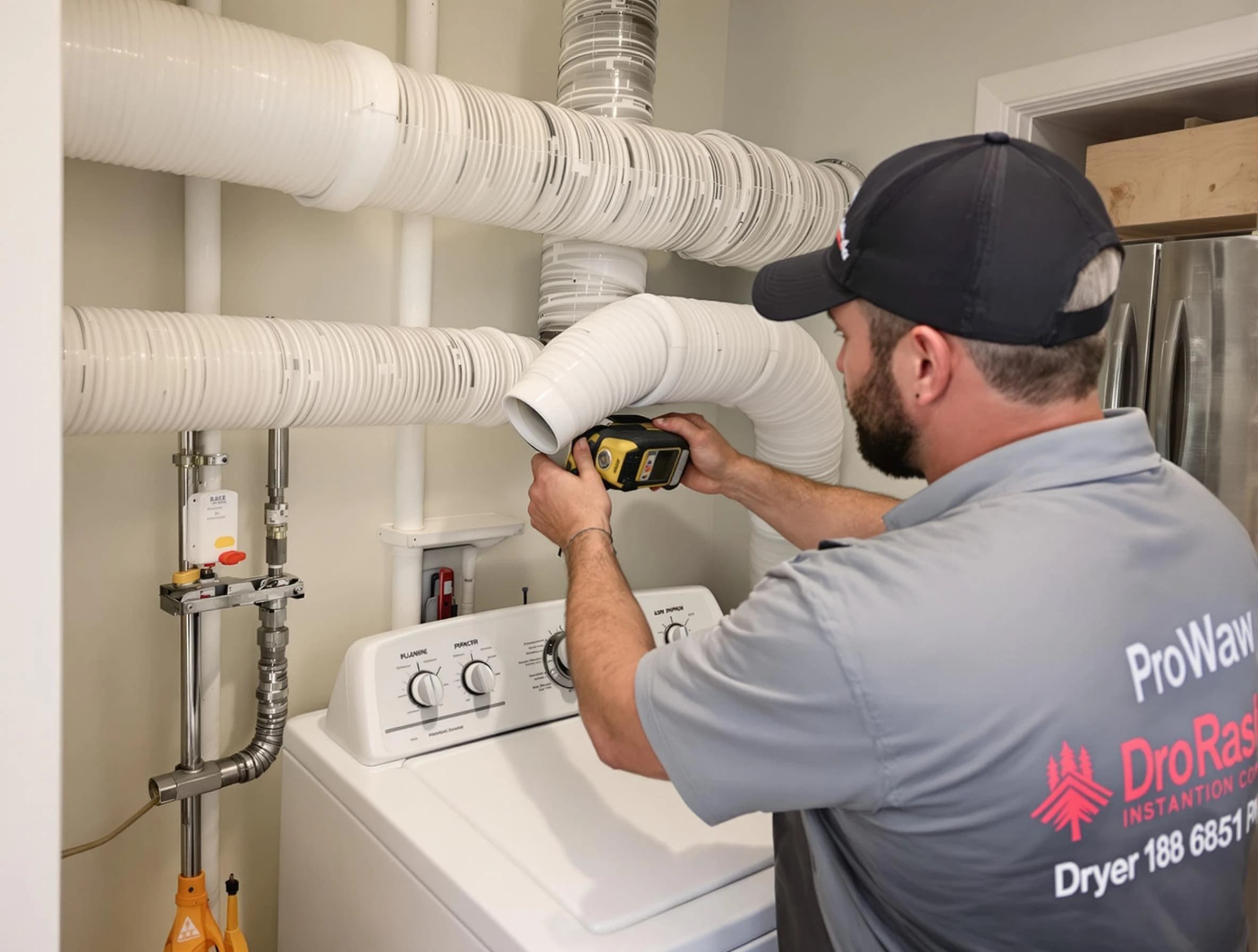 Professional dryer vent hose installation by Shackle Island Dryer Vent Cleaning in Shackle Island