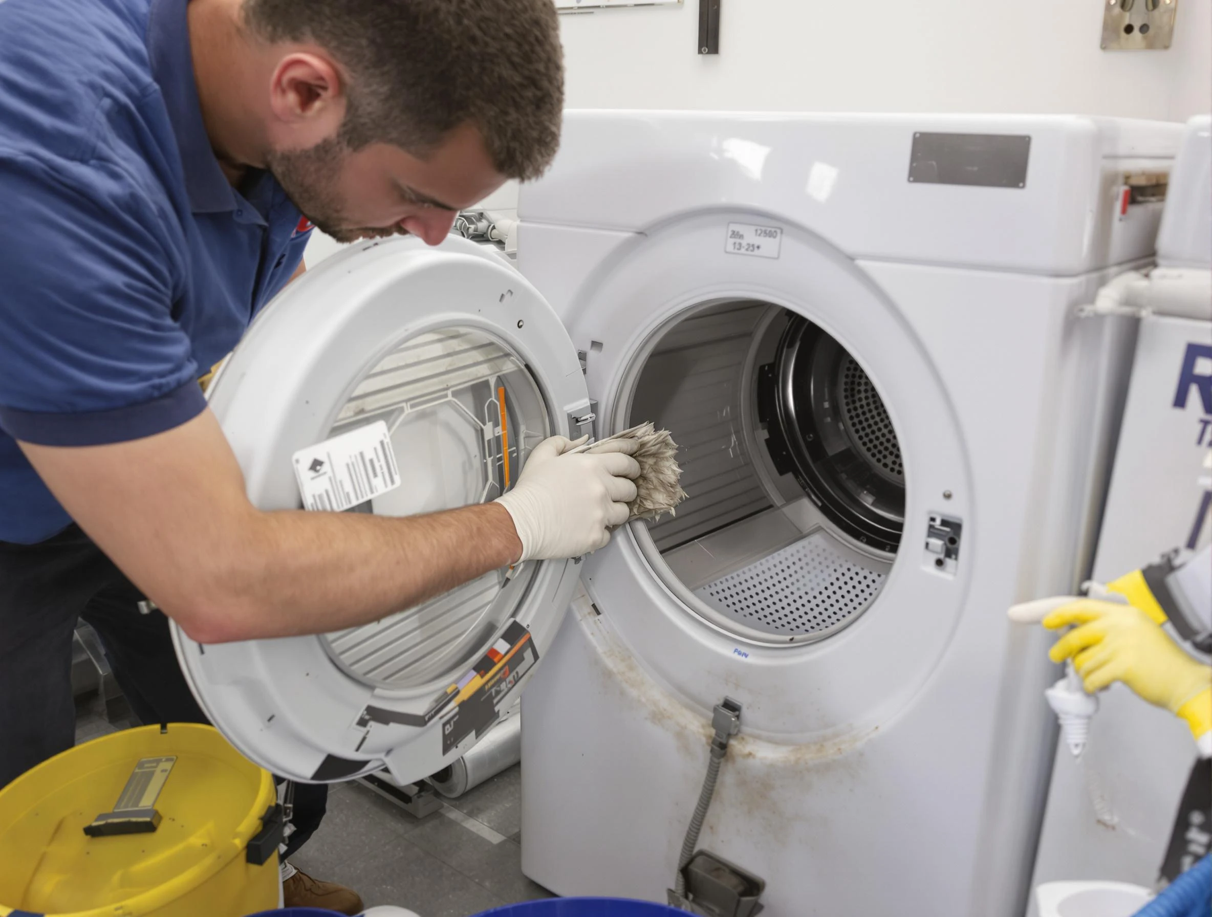 Shackle Island Dryer Vent Cleaning specialist performing detailed lint trap cleaning service in Shackle Island